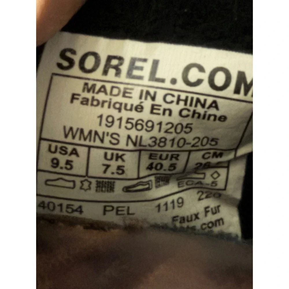 Sorel Slimpack III Lace Waterproof‎ Duck Boots Brown Black NL3810-205 Womens 9.5